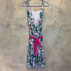 Diane Von Furstenberg Multicolored Floral Spaghetti Dress